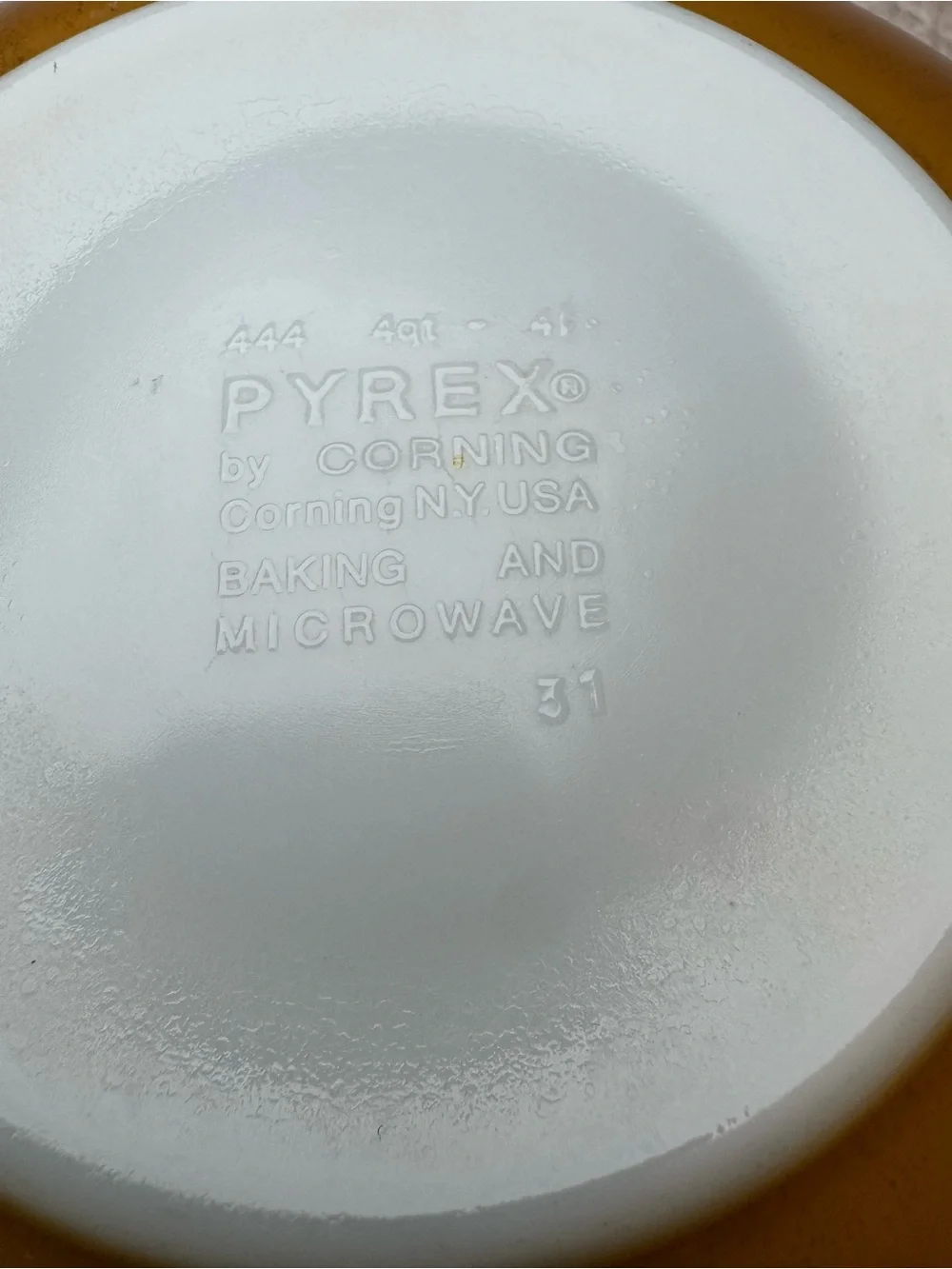 Vintage Pyrex #444 Cinderella Mixing Bowl 4 Qt Brown Gold Ombre USA